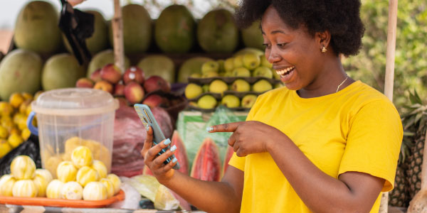 Woman at Market Banner